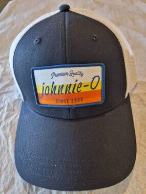 Johnnie-O Outfitter Trucker Mesh Hat Navy Cap Adjustable Snapback, NEW